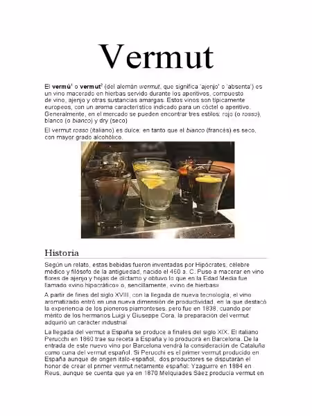 El Vermut: Un Viaje Aromático por la Historia y el Sabor